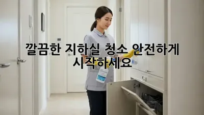 깔끔한 지하실 청소, 안전하게 시작하세요!